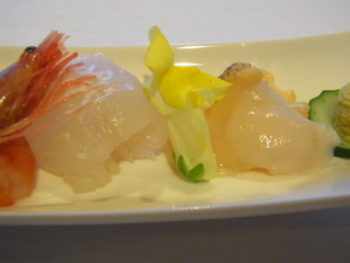 滑川光彩白身魚と貝むの刺身.JPG